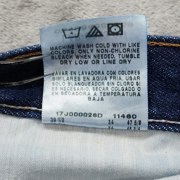 Rustler Jeans Mens 38X34 Blue Regular Fit Straight Leg Heavyweight Denim 87631PW - Picture 5 of 10